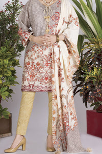 Off White Lawn 3 Piece Unstitched - ALP-702
