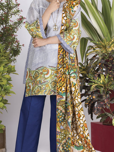 Multicolor Lawn 3 Piece Unstitched - ALP-713