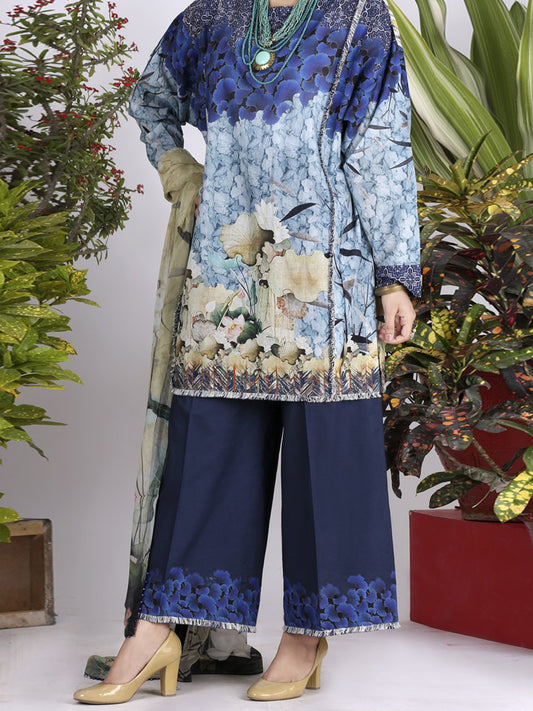 Blue Lawn 3 Piece Unstitched - ALP-717