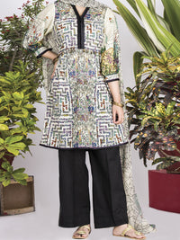 Off White Lawn 3 Piece Unstitched - ALP-719