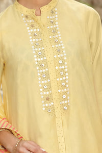 Lime Cotton Net 3Pc Stitched - ALP-733