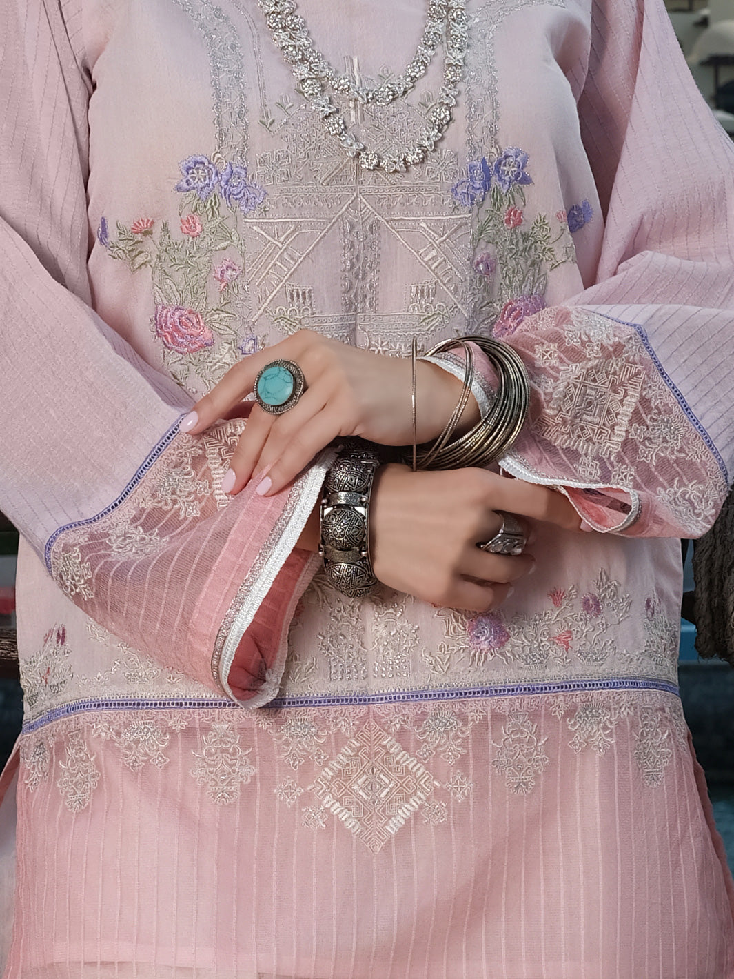Pink Lawn Tunic - AL-LK-736