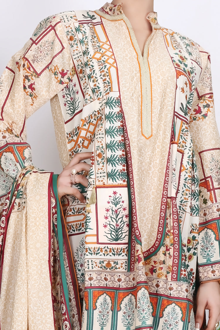 Beige Cambric 3Pc Stitched - ALP-754