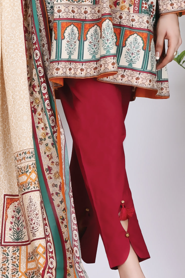 Beige Cambric 3Pc Stitched - ALP-754