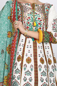 White Cambric 3Pc Stitched - ALP-755