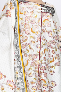 White Cambric 3 Piece Stitched - ALP-760