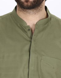 Green Cotton Kurta - AL-K-769