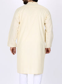 Creamy Yellow Cotton Kurta - AL-K-774