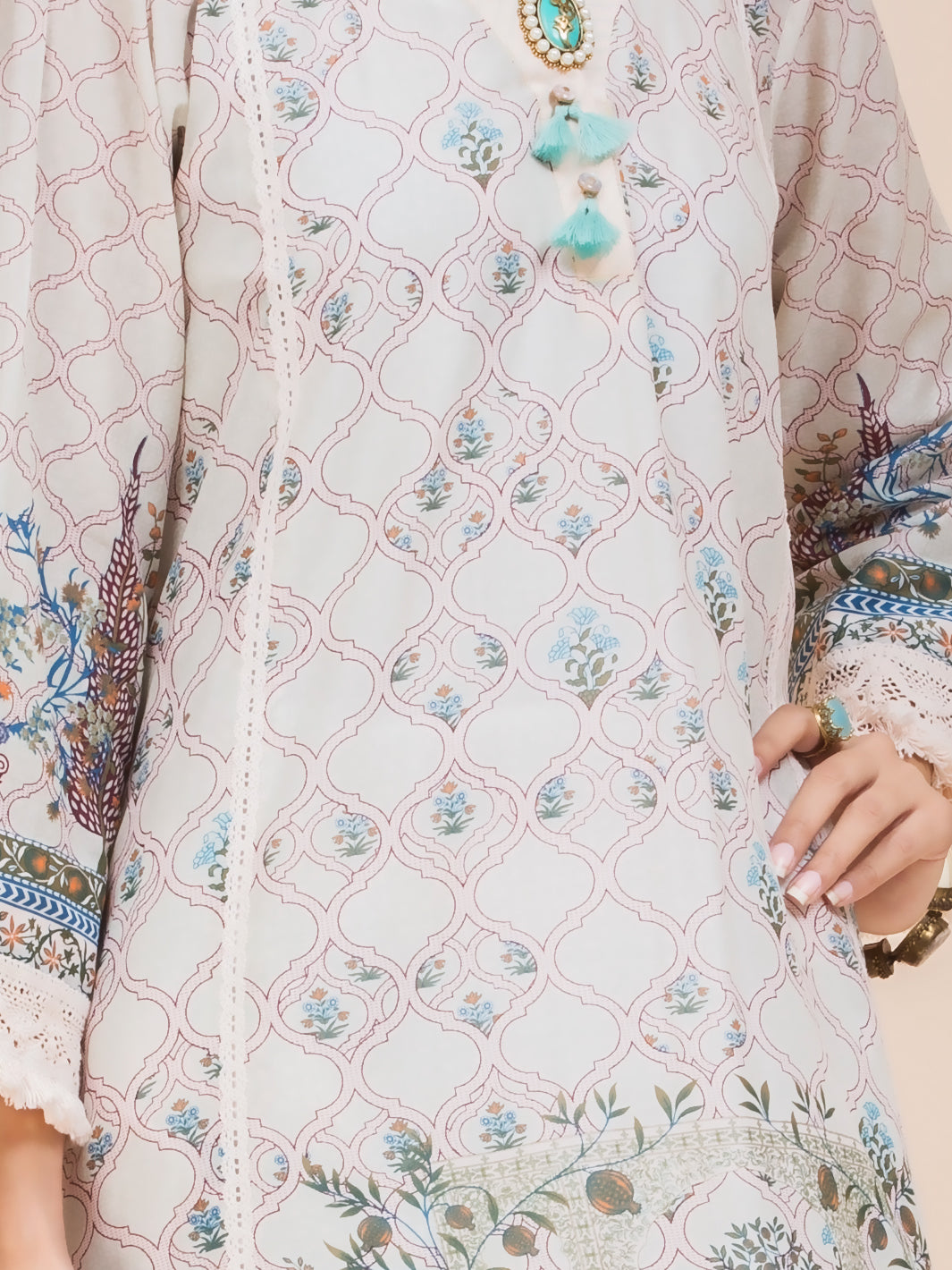 Beige Lawn 3 Piece Stitched - ALP-3PS-781