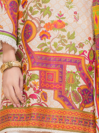 Cream Lawn 3Pc Stitched - ALP-3PS-782