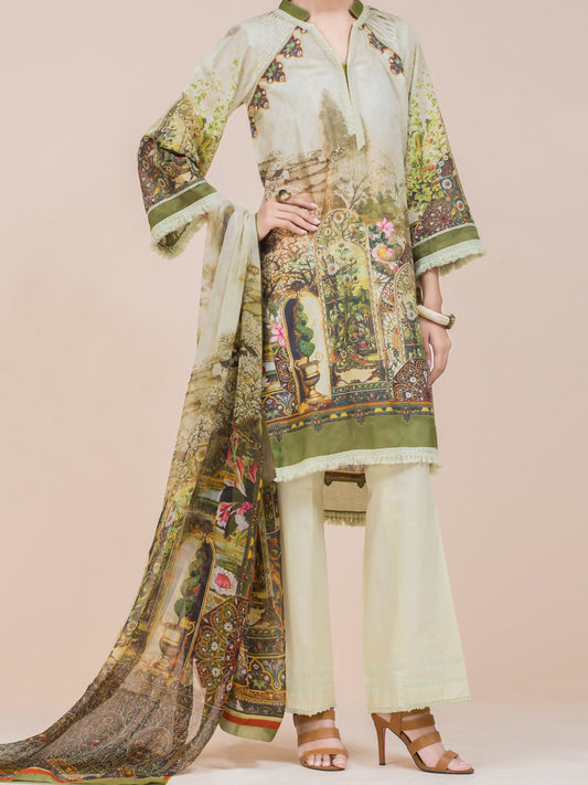 Ivory 3Pc Unstitched - ALP-3PS-787