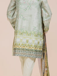 Pistachio Green Lawn 3 Piece Stitched - ALP-3PS-790