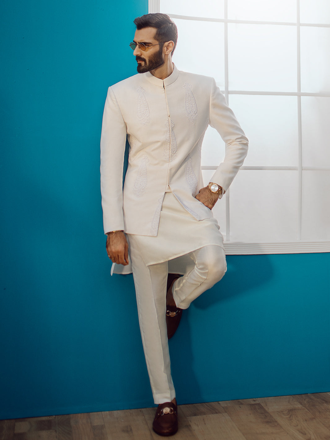 White Prince Coat  - AL-PCS-017