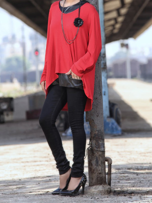Red Women Top - LSK-2026 - Almirah Online