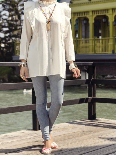 Off White Tunic - AL-LK-808