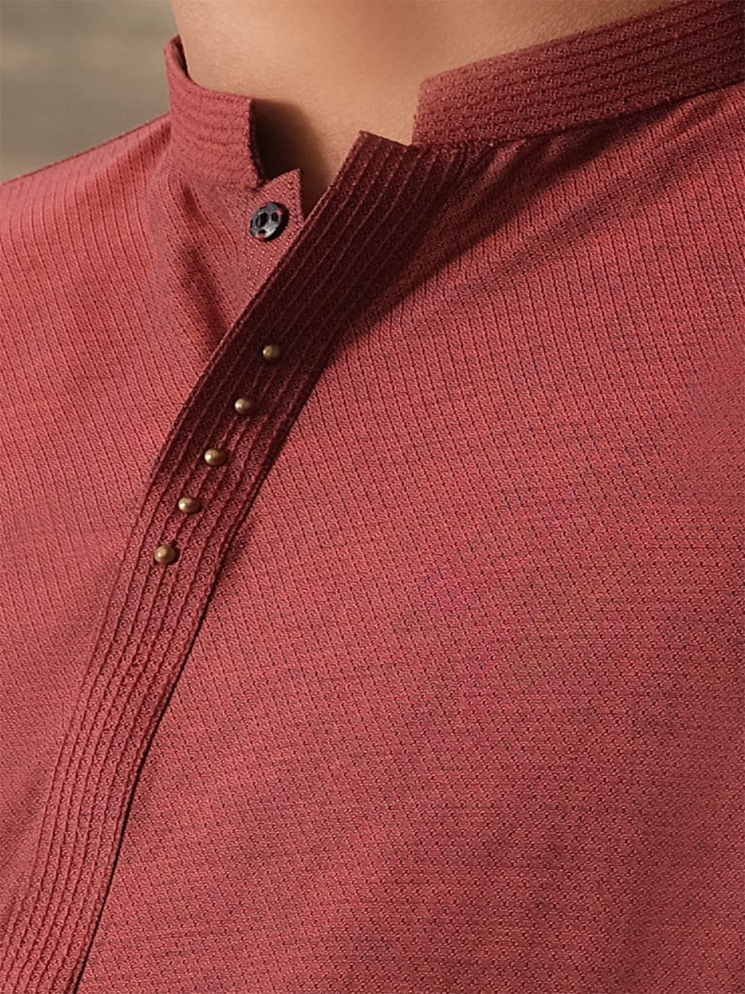 Red Blended Kurta - AL-K-825