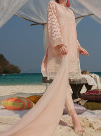 Pink Khaddi Net 3 Piece Stitched - ALP-3PS-833