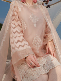 Pink Khaddi Net 3 Piece Stitched - ALP-3PS-833