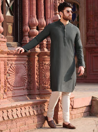 Green Blended Kurta - AL-K-835