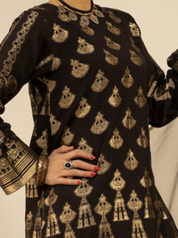 Black Jacquard 3Pc Stitched - ALP-3PS-847