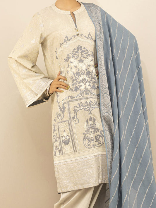 Grey Lawn 3 Piece Stitched - ALP-3PS-848