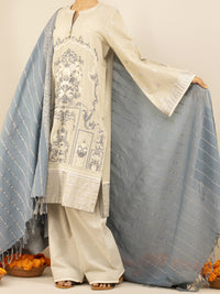 Grey Lawn 3Pc Unstitched - ALP-3PS-848