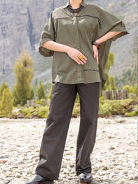 Army Green Cambric Tunic -AL-LK-855