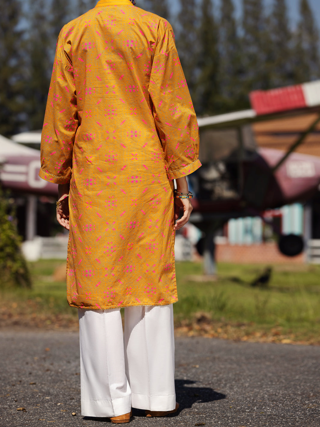 Orange Lawn Tunic - AL-LK-865