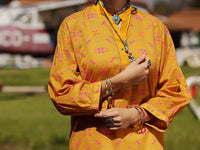 Orange Lawn Tunic - AL-LK-865