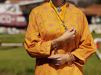 Orange Lawn Tunic - AL-LK-865