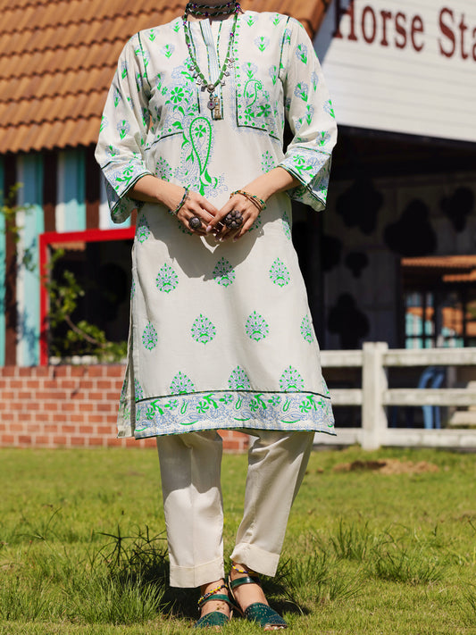 Sage Green Cambric Tunic - AL-LK-867