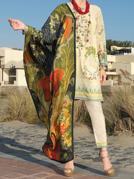 Ivory Lawn 3Pc Stitched - ALP-3PS-882