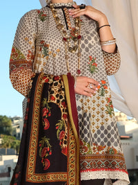 Beige Lawn 3Pc Stitched - ALP-3PS-884