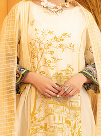 Yellow Lawn  3Pc Stitched - ALP-933