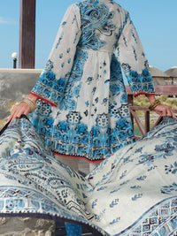 White Lawn 3Pc Stitched - ALP-3PS-886