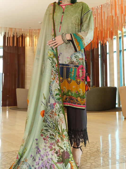 Green Lawn 2 Piece Unstitched - ALP-2PS-913
