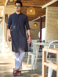 Grey Kurta - AL-K-942