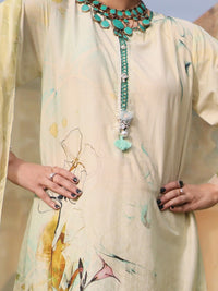 Sage Green Jacquard 3 Piece Stitched - ALP-3PS-944