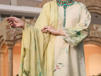 Sage Green Jacquard 3 Piece Stitched - ALP-3PS-944
