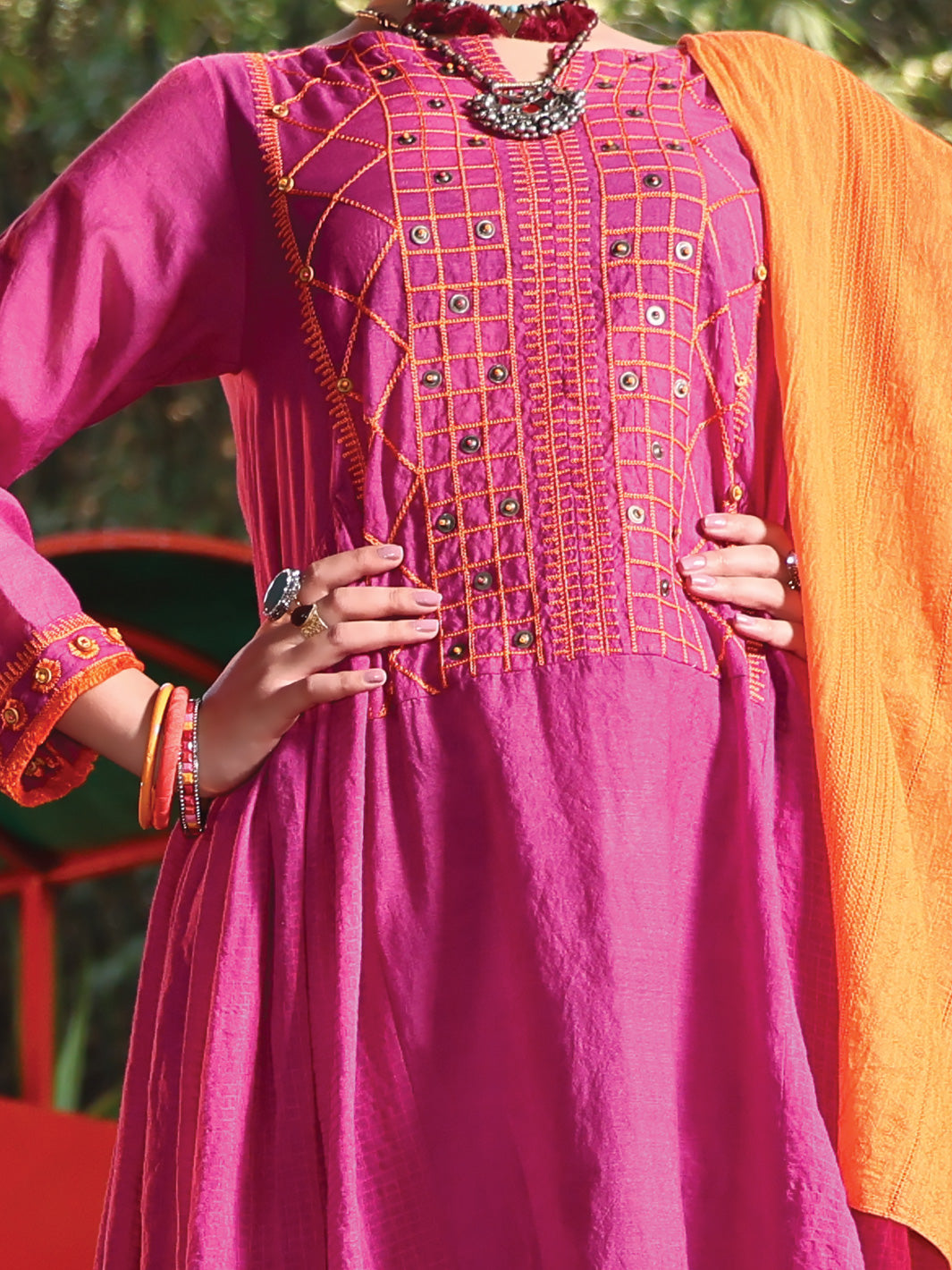 Purple Cotton Viscose 3Pc Stitched - ALP-3PS-946