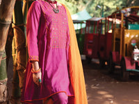 Purple Cotton Viscose 3Pc Stitched - ALP-3PS-946