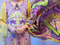 Lime Georgette 3Pc Stitched - ALP-3PS-952/S