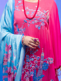 Pink Georgette 3Pc Stitched - ALP-3PS-953/S