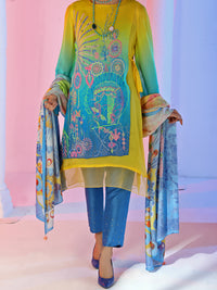 Yellow Georgette 3 Piece Stitched - ALP-3PS-954/S
