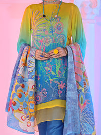 Yellow Georgette 3 Piece Stitched - ALP-3PS-954/S