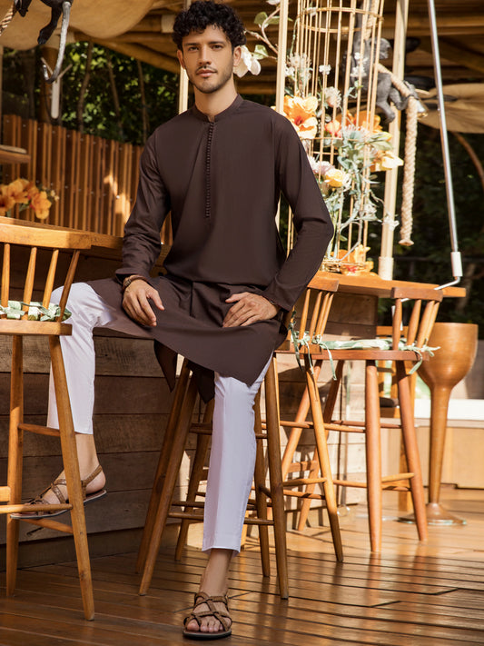 Brown Kurta - AL-K-955