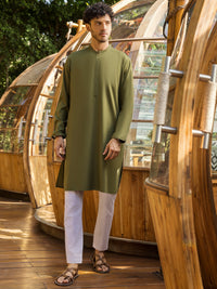 Green Kurta - AL-K-957