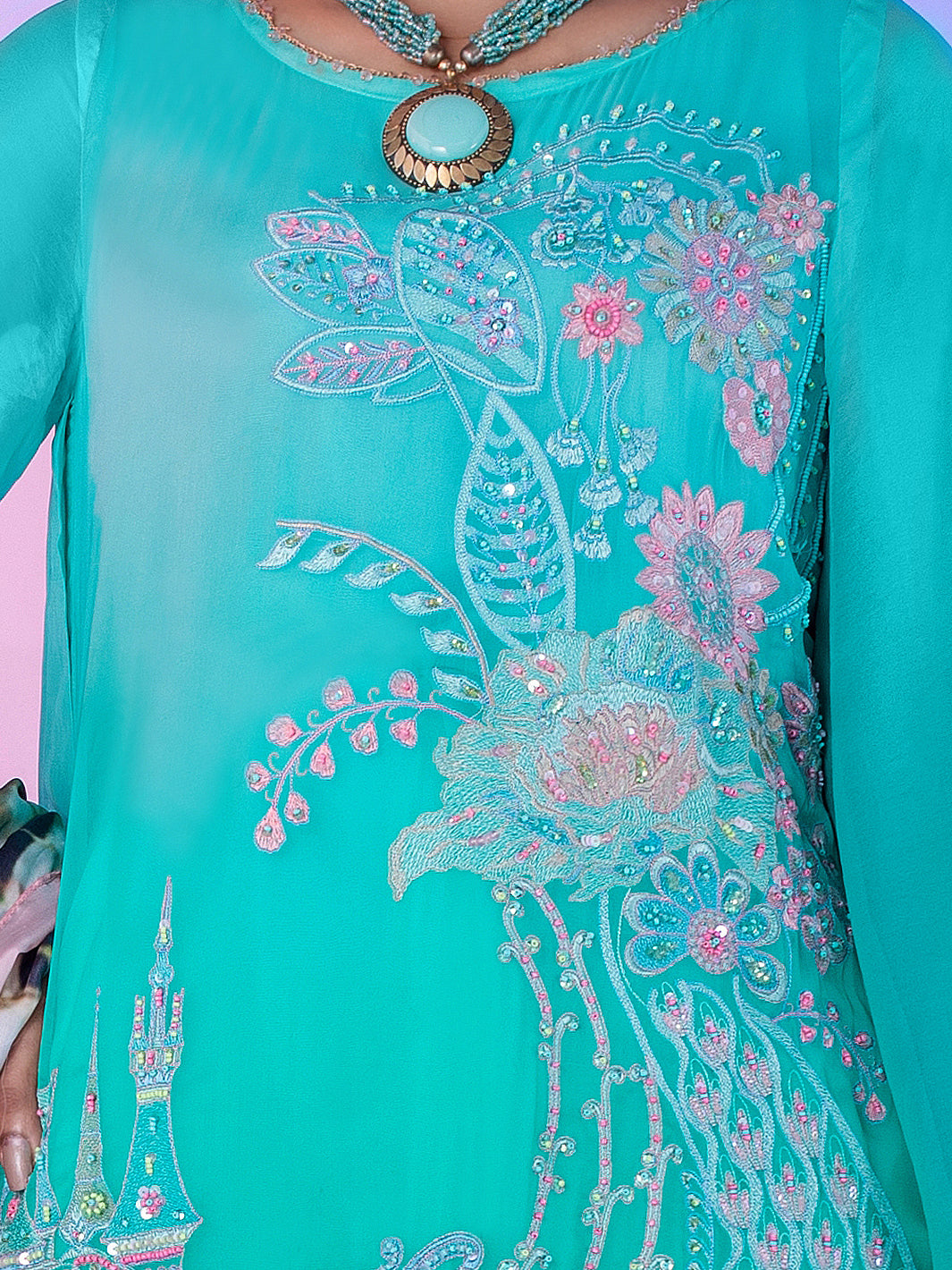 Ferozi Georgette 3Pc Stitched - ALP-3PS-957/S