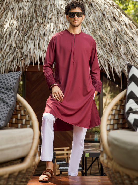 Maroon Kurta - AL-K-958