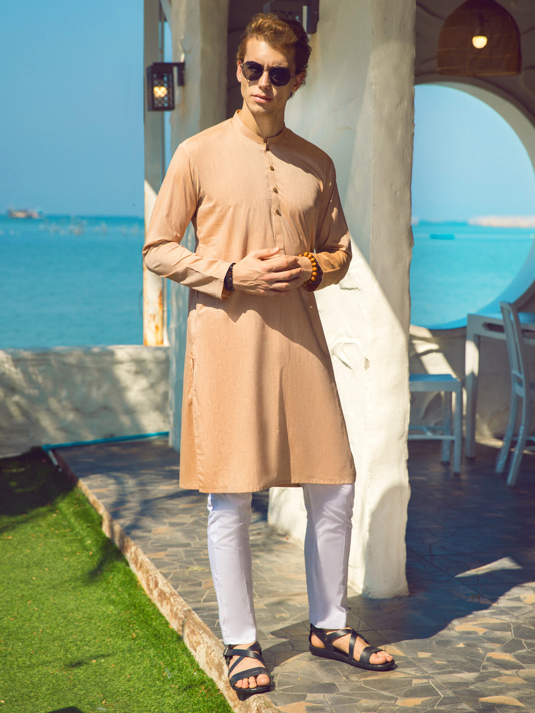 Peach Kurta - AL-K-966
